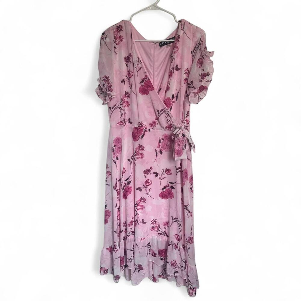 Karl lagerfeld pink floral dress